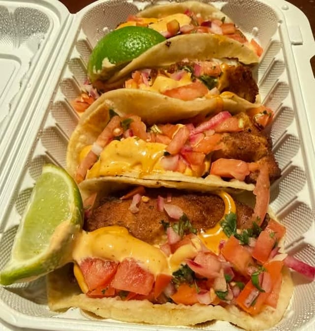 4 Fish Tacos.