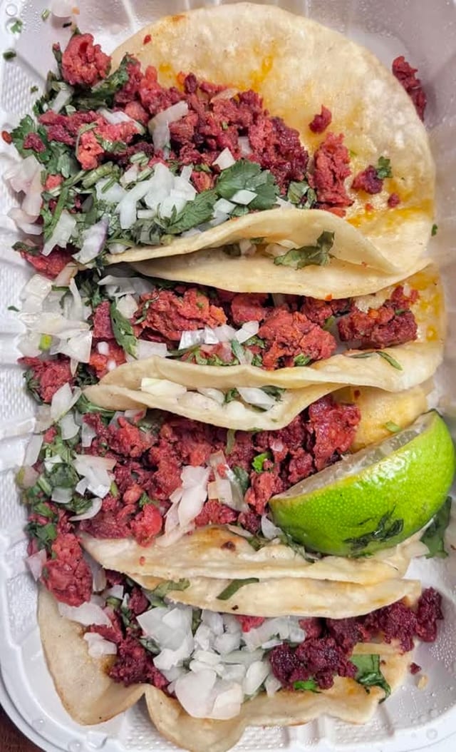 4 Chorizo Tacos.