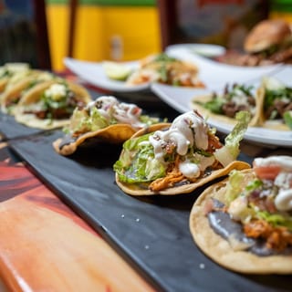 Three Chicken Thinga Tostadas