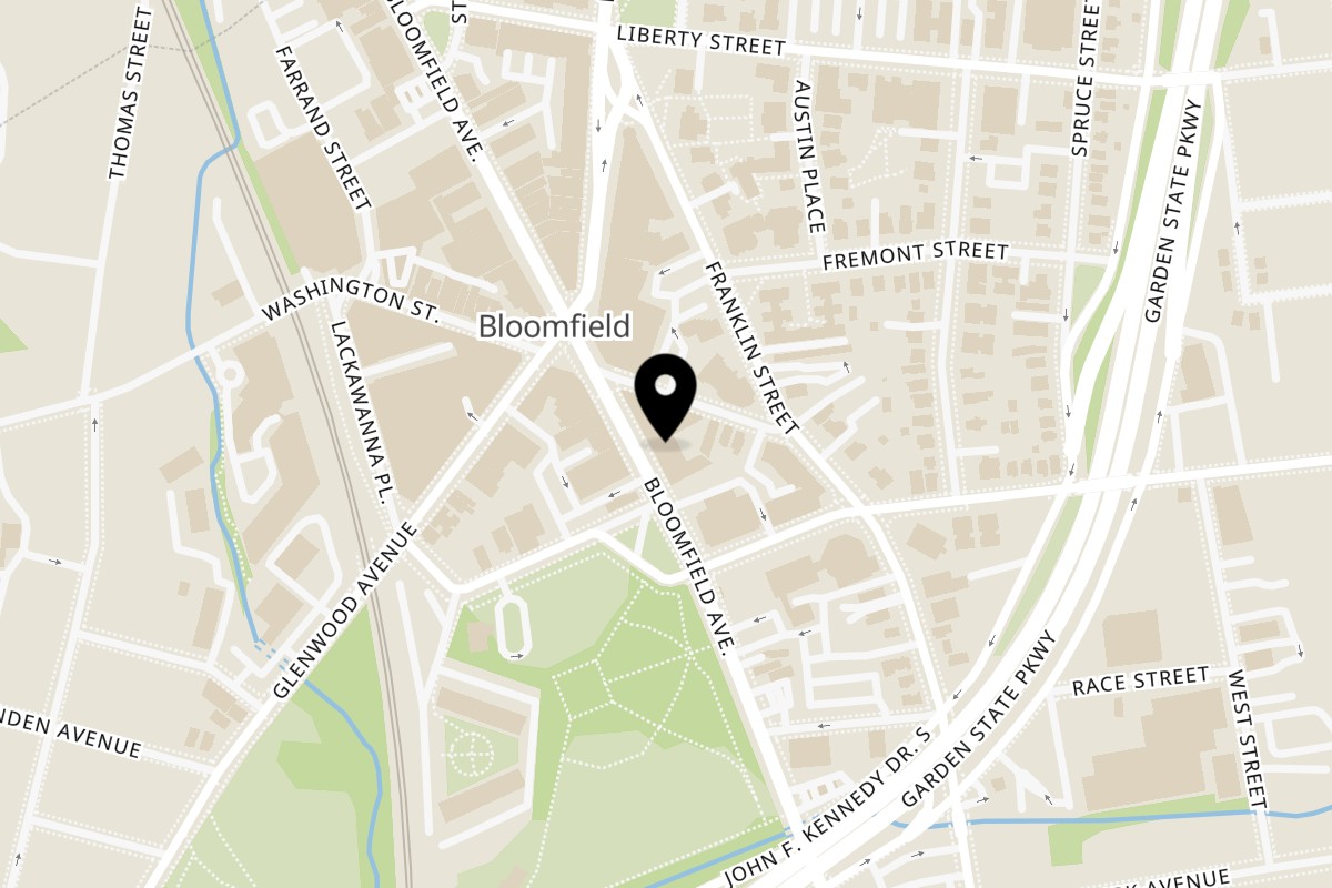 Map showing the location of Tacos la Gringa on 547 Bloomfield Ave in Bloomfield